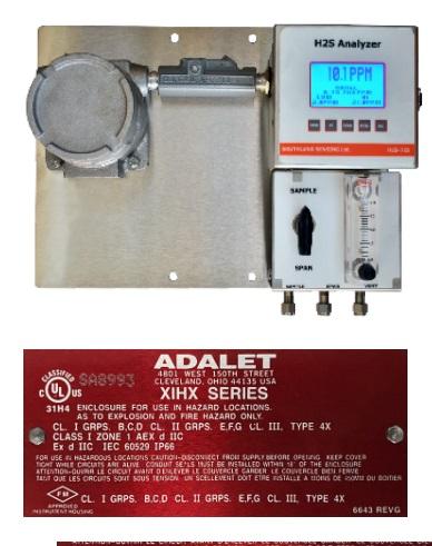 天然氣硫化氫分析儀H2S-725M，煤化工微量硫化氫分析儀，天然氣凈化0-20ppm硫化氫分析儀